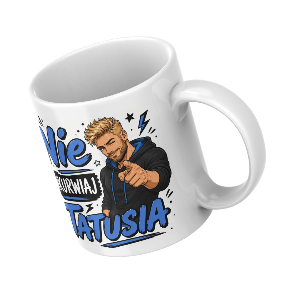 Kubek dla taty 330 ml – śmieszny prezent dla taty „Nie wkurwiaj tatusia” - obrazek 5